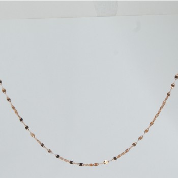 Sterling Silver Rose Gold Plated Fancy Chain 27inch